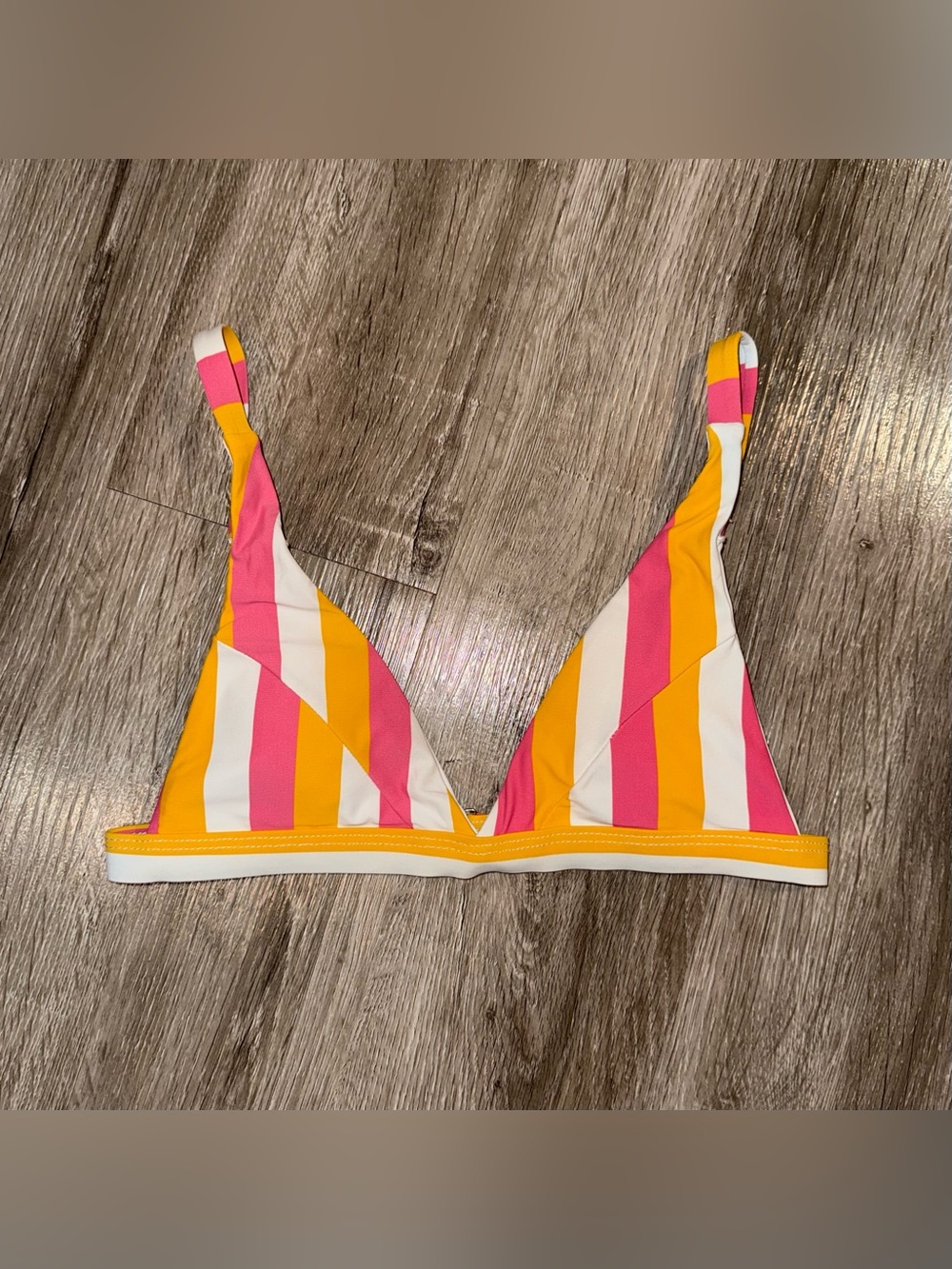 Dippin Daisys Striped Triangle Bikini Top size XS